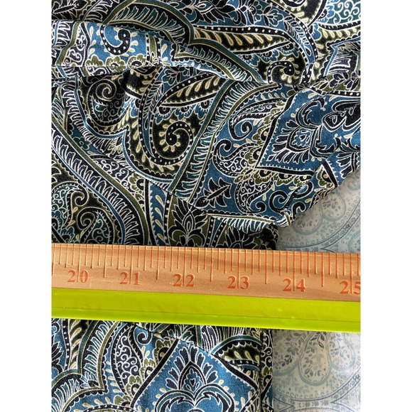 J Jill Wearever Collection Blue Black Paisely Jersey Long Sleeve Top Size 2X - Picture 12 of 13